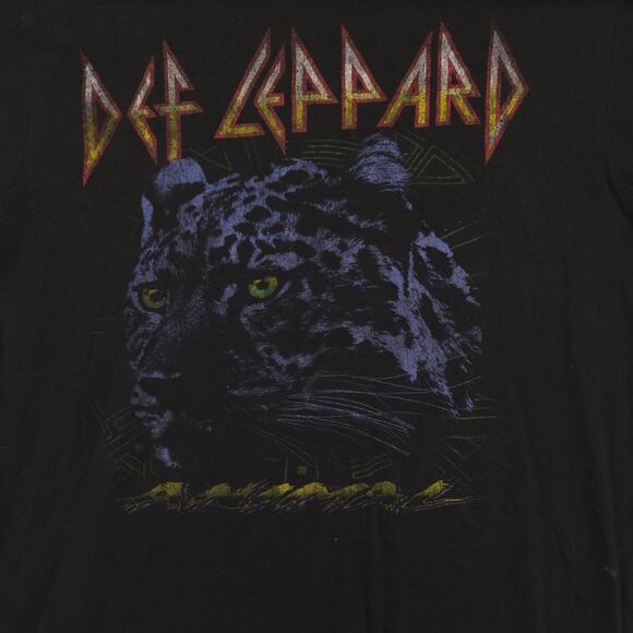 Def Leppard Band Graphic Crew Neck T Shirt Adult Mens Size Medium M Black - Picture 4 of 9